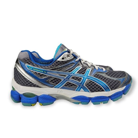 Asics Shoes - ASICS Gel Cumulus 14 Athletic Running Shoe Womens Size 7.5 T296N Gray Blue White